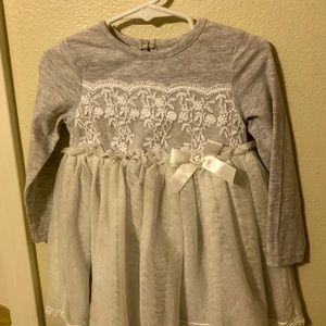 Nannette Baby Girls Silver snow dress